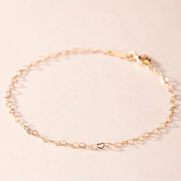 Catbird Jewelry - 14k Solid Catbird Tiny Hearts Bracelet